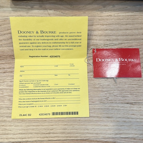 Dooney & Bourke Bag Black Tote EUC w White Stitching - Picture 10 of 11